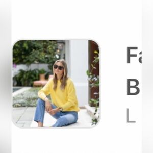 NWOT Julia Amory Falmouth Sweater Buttercup Yellow Large